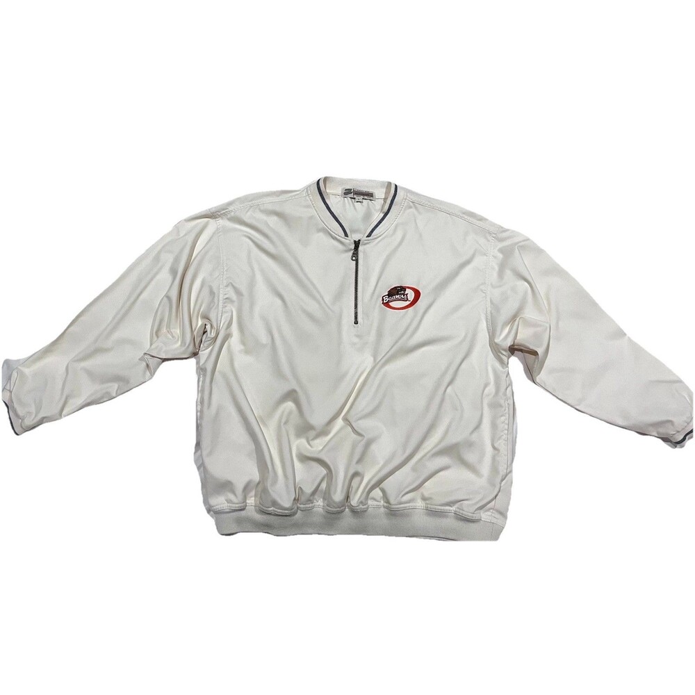 Rare Vintage Akwa Quarter Zip Men’s Windbreaker Oregon State Beavers Large Ivory